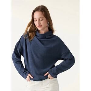 Brand New OGL Women's Size Small Black Cowl Neck Pullover Sweatshirt